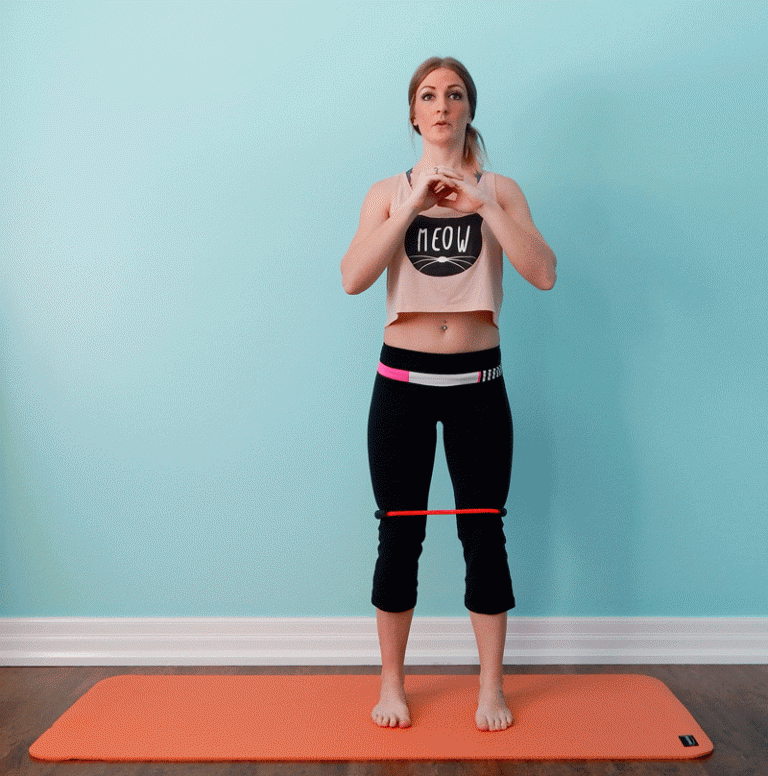 resistance-band-side-step-squat | Lose Fat Eat Right